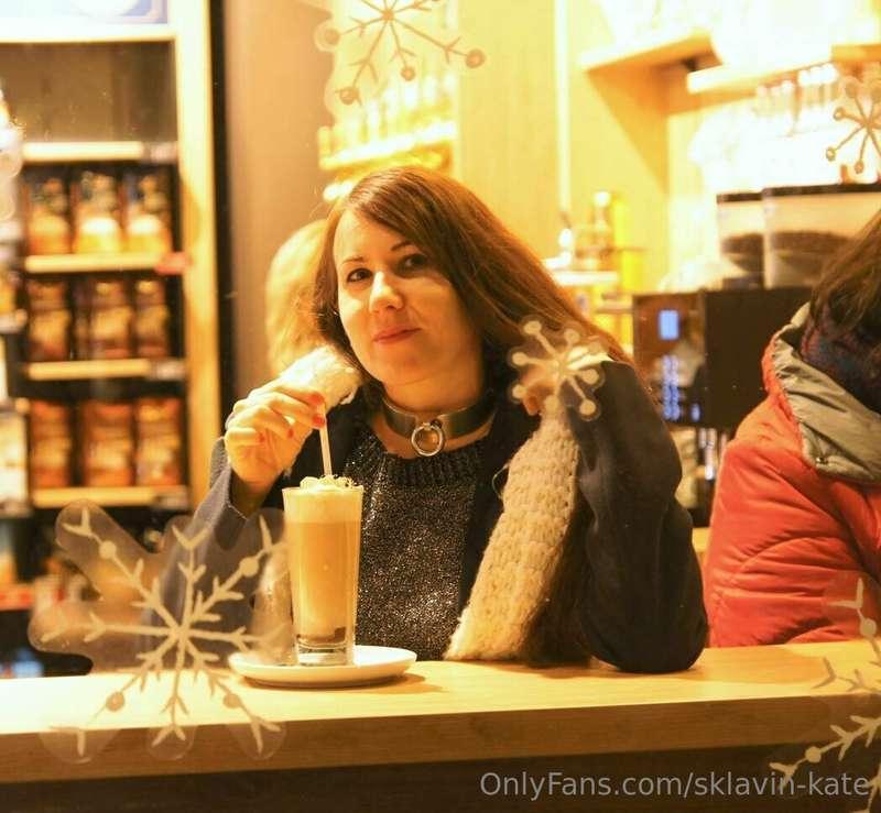 I had a coffee today... it is getting cold... winter.... :-(..