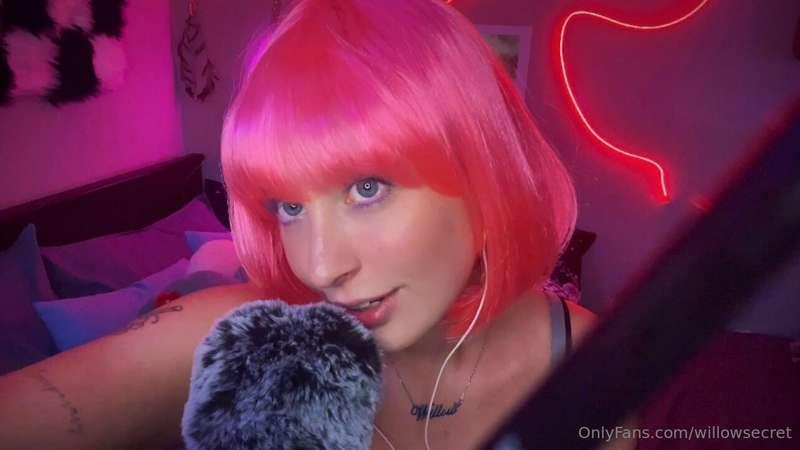 In my pink bob wig, I’m about to whisper and tease you with ..