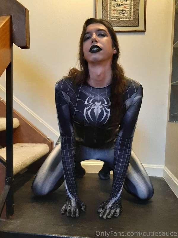 What if spiderman was spiderboi and goth and hot?