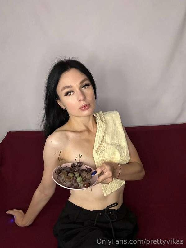Honey, you asked me to make dinner, but I only brought grape..