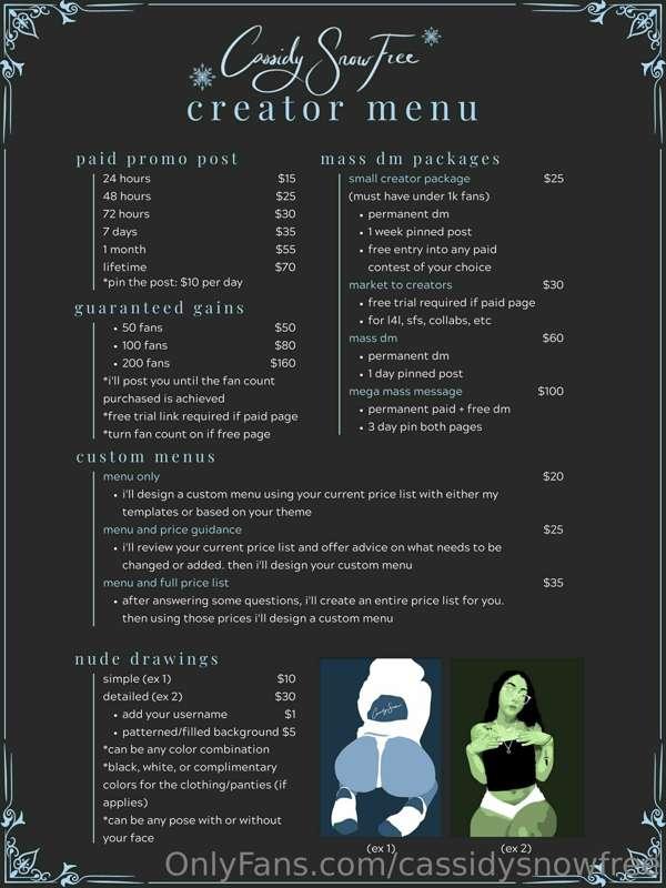 ***new creator prices for promo and more!***
if you were int..