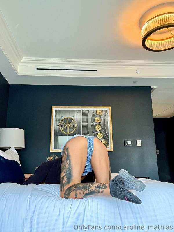 Making sure the bed is soft enough 😈