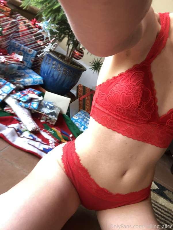 Want to watch what I do in front of my presents? 
Hint... bu..