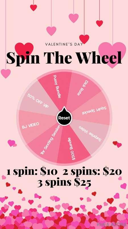 ❤️💖💕 ***VALENTINE’S SPIN THE WHEEL*** ❤️💖💞 
**1 Spin: $10** ..