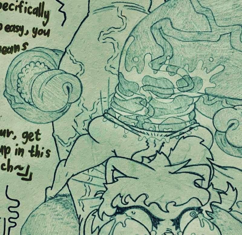 A pretty brutal sp*troast comm with a gal oc 