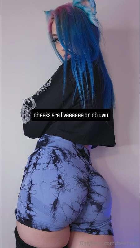 cheeks live on cb right now uwu