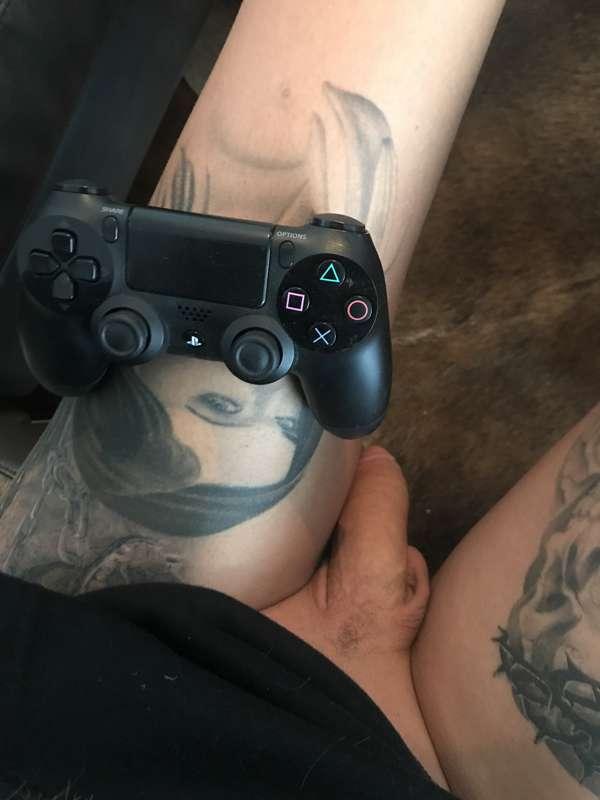 Playing PlayStation naked 😅 fun Saturday 🎉