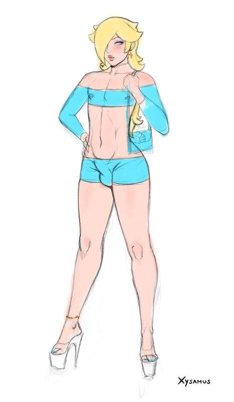 Rosalina in high heels sketch