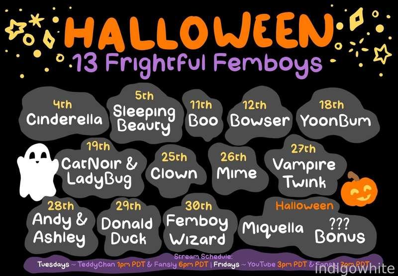 🎃 Schedule for October 👻
