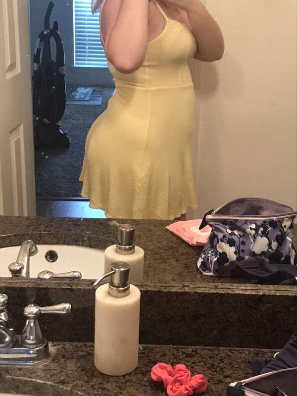 Yellow dress...