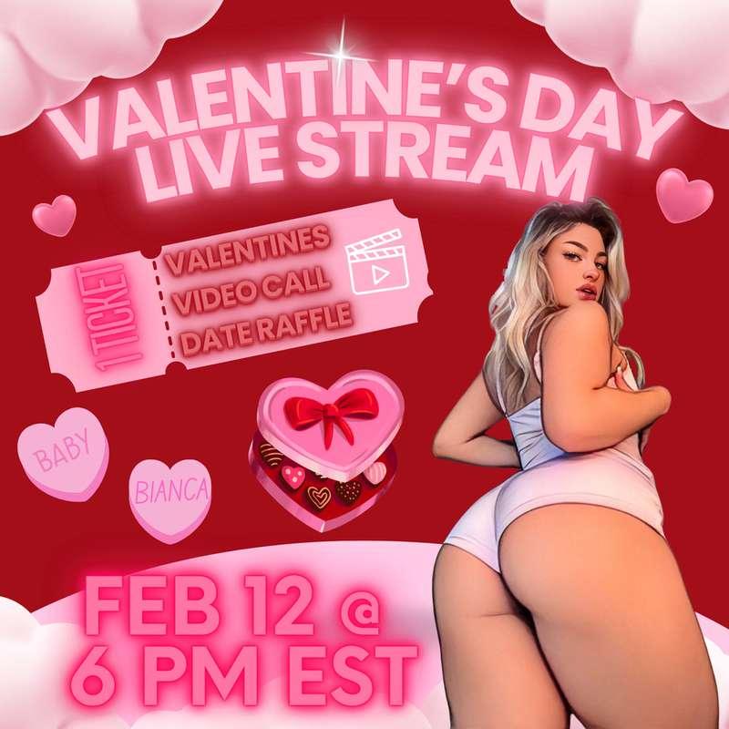 IM GIVING AWAY A VALENTINES VIDEO CALL DATE ON MY LIVE SHOW!..