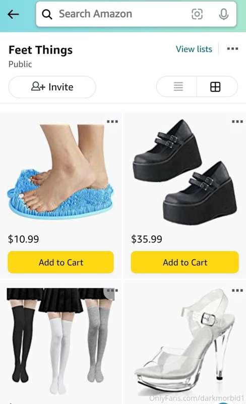 Hello my my feet lovers. Did you know I have a wishlist made..