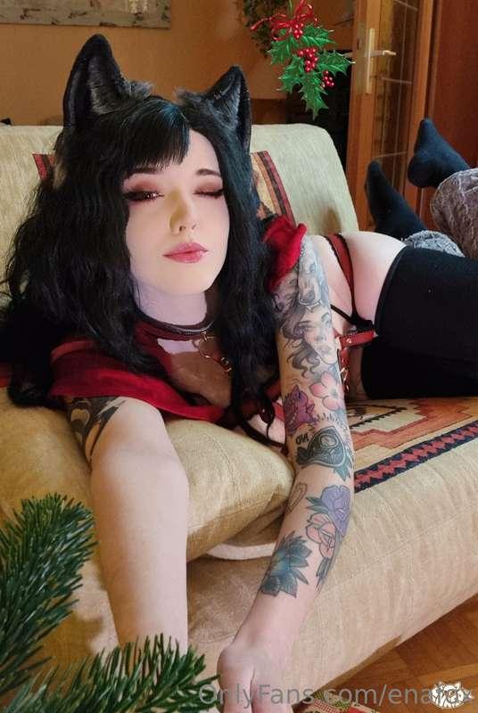 Oh- is that a mistletoe? 😳
Well that means you'll have to ki..