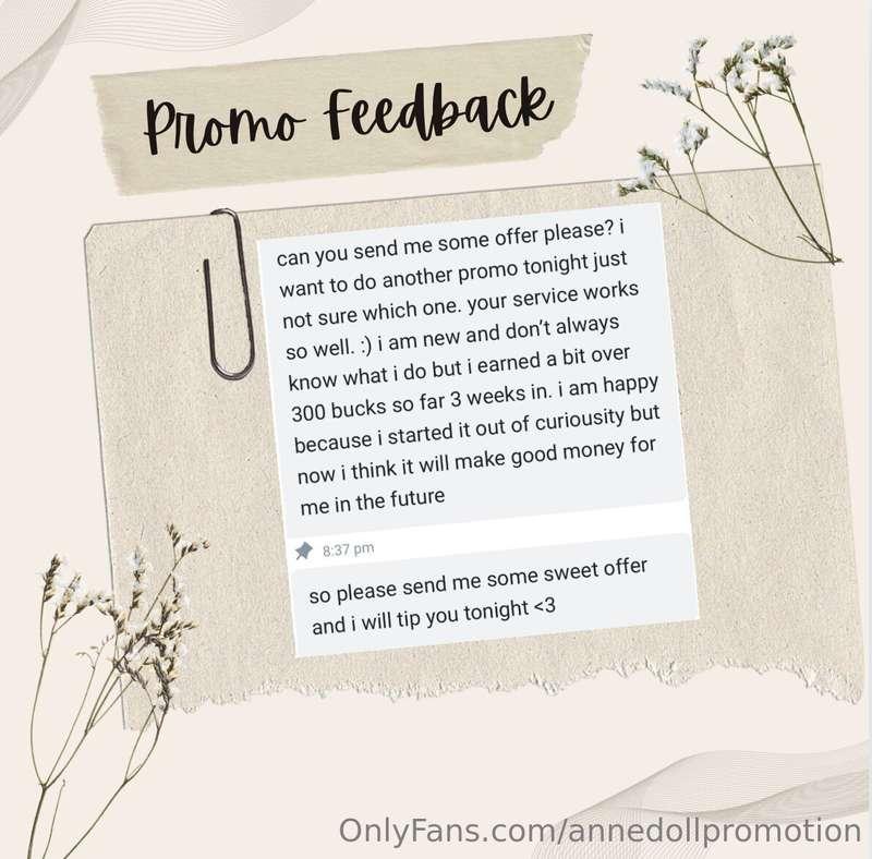 ## **❀ 𝐏𝐫𝐨𝐦𝐨 𝐟𝐞𝐞𝐝𝐛𝐚𝐜𝐤𝐬 ❀**  **We are so thankful for our ret..