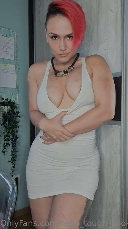 Dress so seethrough, don't even need a cleavage for you to l..