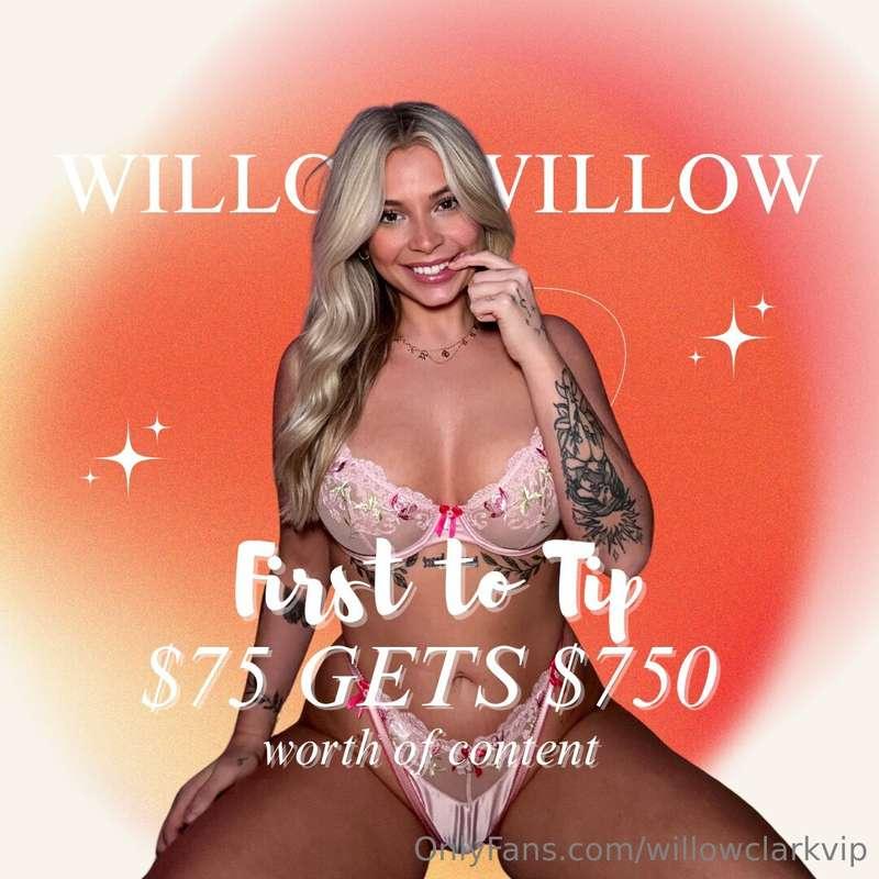 FIRST ONE TO TIP!!!!!!🙈 ONE FAN ONLY - TIP $75 for UNCUT NUD..