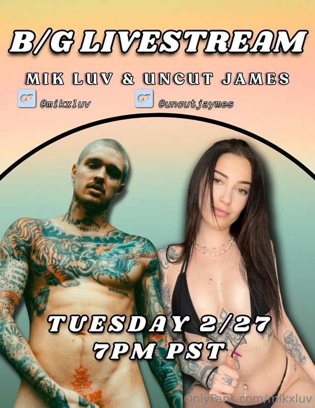 Going ***live*** tomorrow at 7pm. Are you excited for a B/G ..