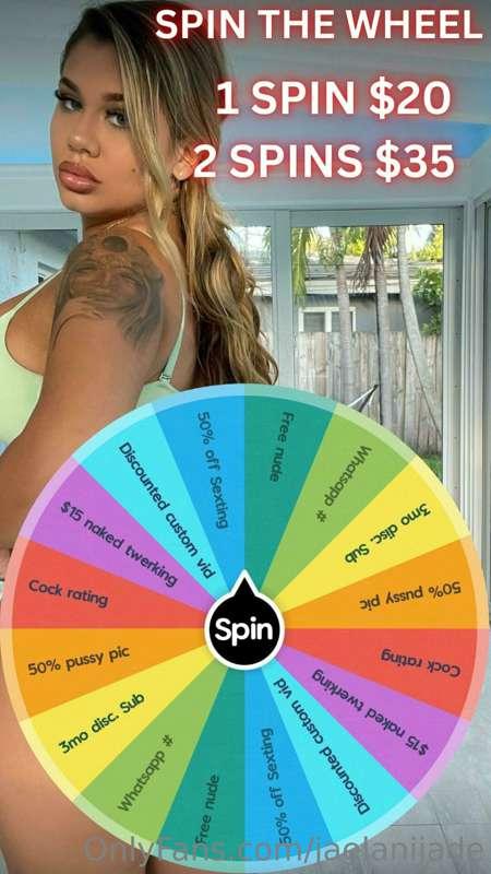 SPIN THE WHEEL 😘 I want to treat you with my naughtiest cont..