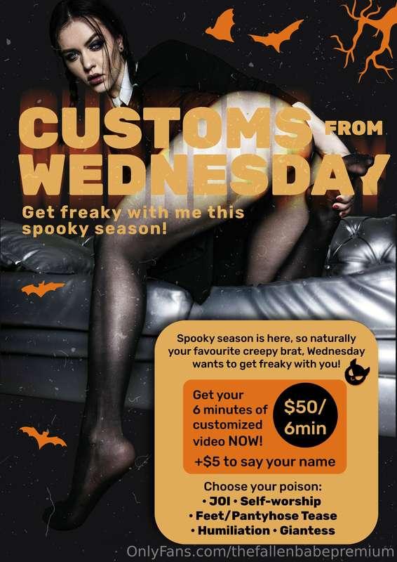 ✨HALLOWEEN SPECIALS✨ CUSTOMS FROM WEDNESDAY✨
***Spooky seaso..