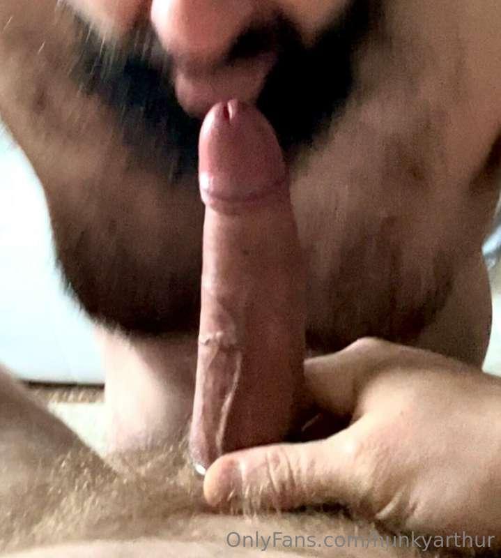 Married Big Bear is enjoying my sweaty dick after a long gym..