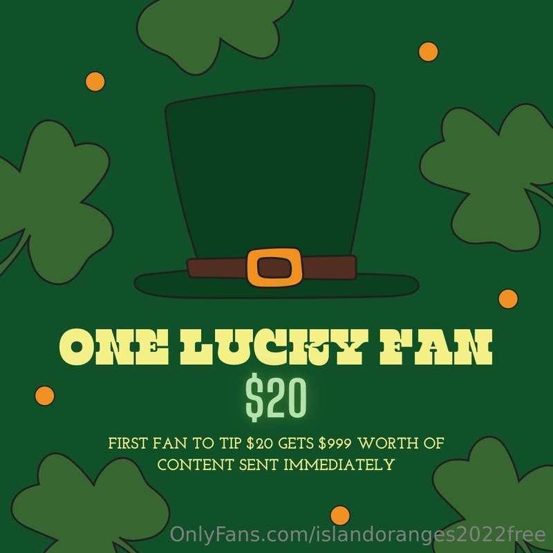 𝗢𝗡𝗘 𝗟𝗨𝗖𝗞𝗬 𝗙𝗔𝗡 First fan to tip $20 gets $999 worth 