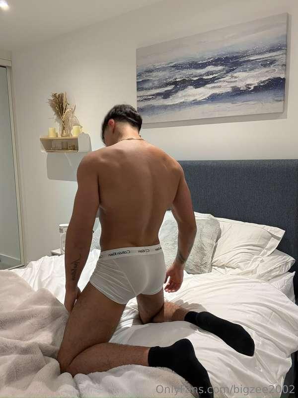 Black socks, white calvins. They could be yours, message me ..