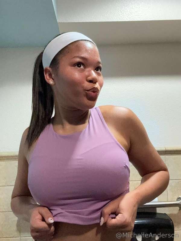 I’m all sweaty 😅. Wanna taste it? 😈
