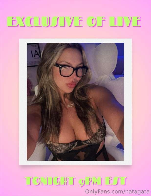 SEE YOU AT 9 PM EST 💋