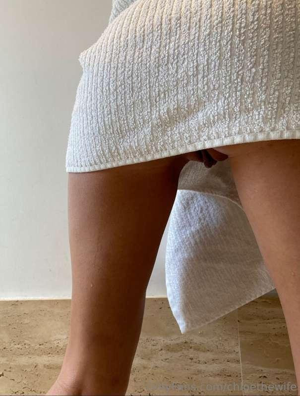 I told my hubby to dry me off after the shower. He used his ..