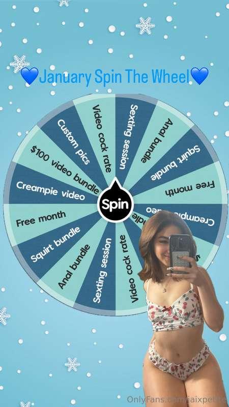 💙JANUARY SPIN THE WHEEL💙
$10 for 1 spin
$20 for 2 spins 
$25..