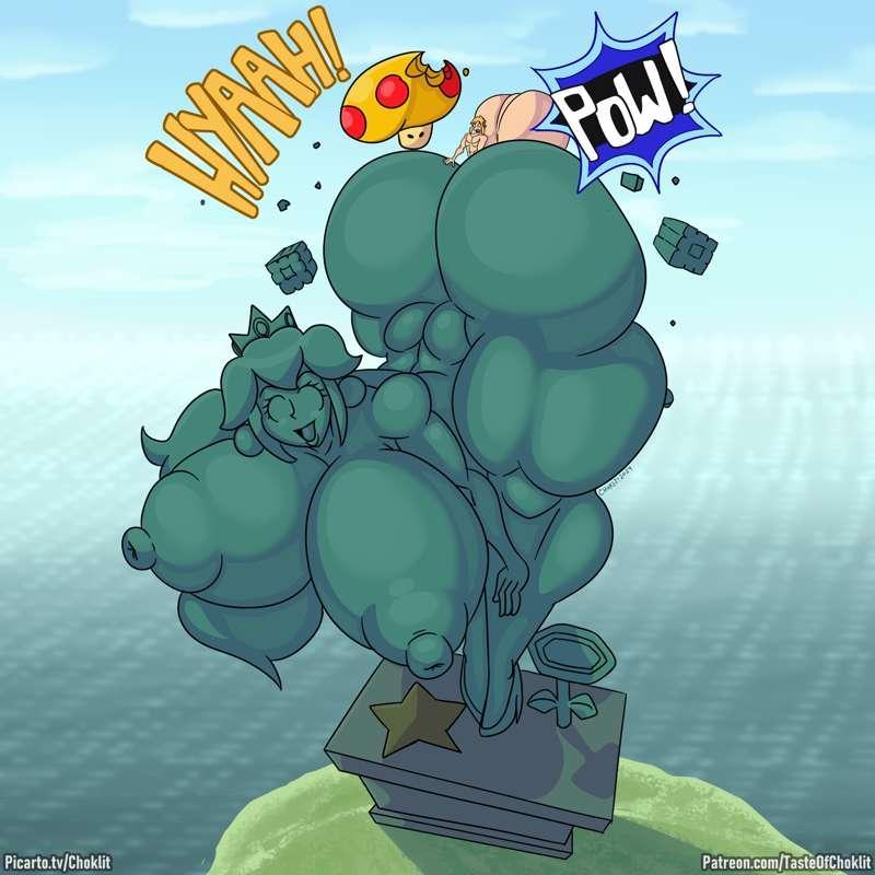 Link Vs Peach Statue