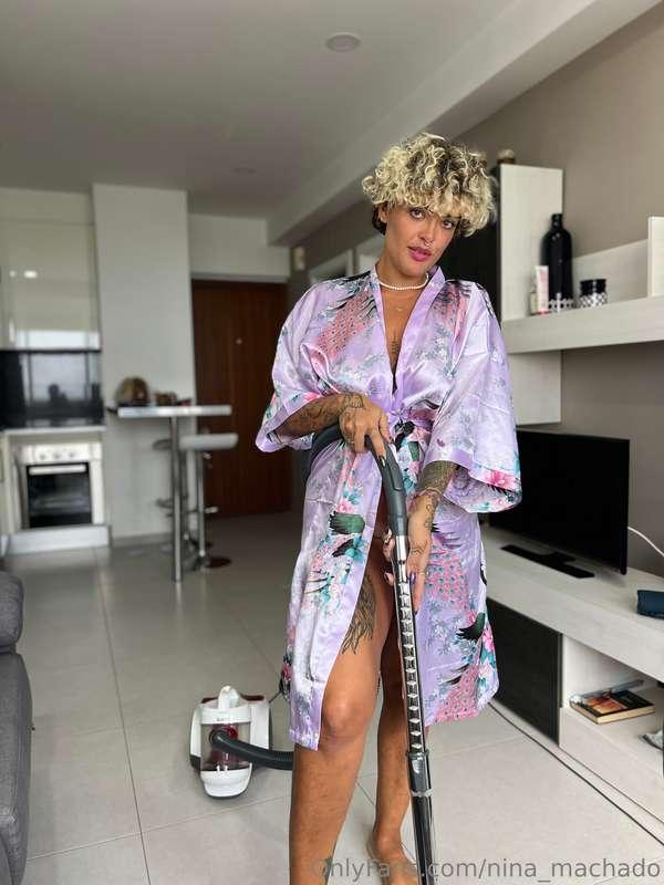 Domestic goddess with a twist—what’s your fantasy? 😉✨