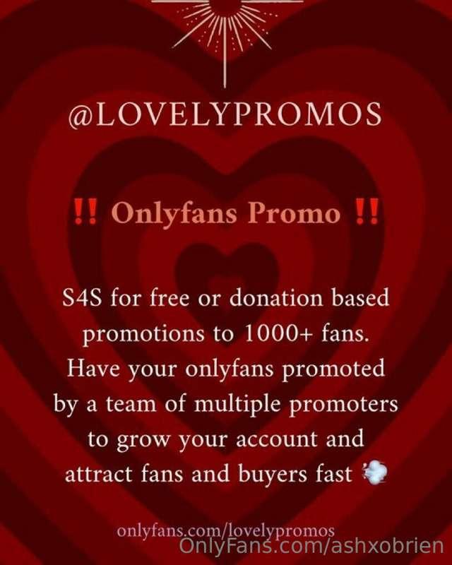 DM @Lovelypromos if you want a S4S free promo or a paid prom..
