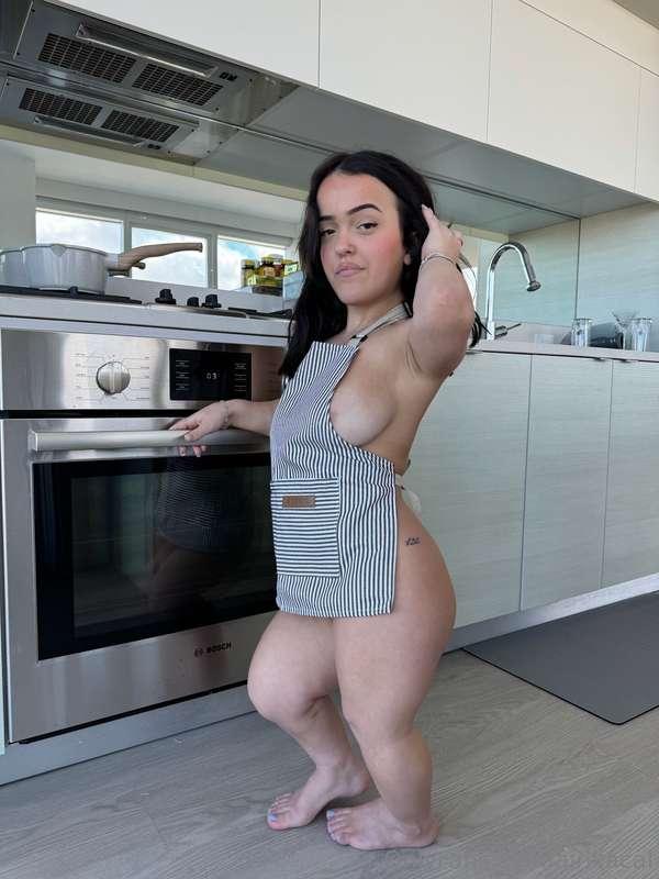 You come home and im in the kitchen cooking for you like thi..