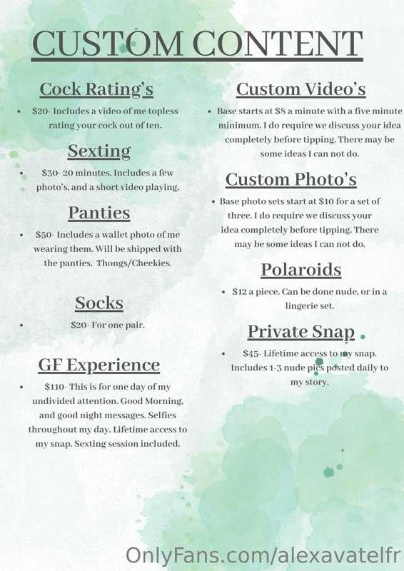 New to the page!! Custom Content/ Items will be available. J..