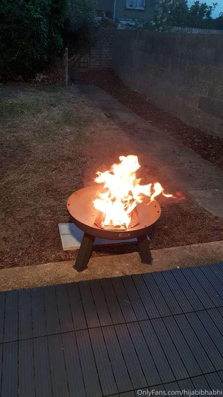 Firepit on chilly evenings