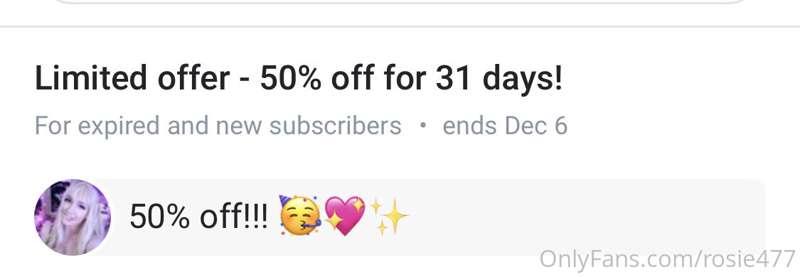 @rose477 is 50% off right now!! 😍