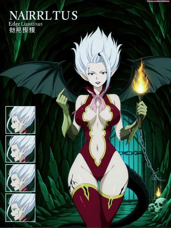 Mirajane (Satan Soul Form) of Fairy Tail Sexy Poses [Gen 2.5]