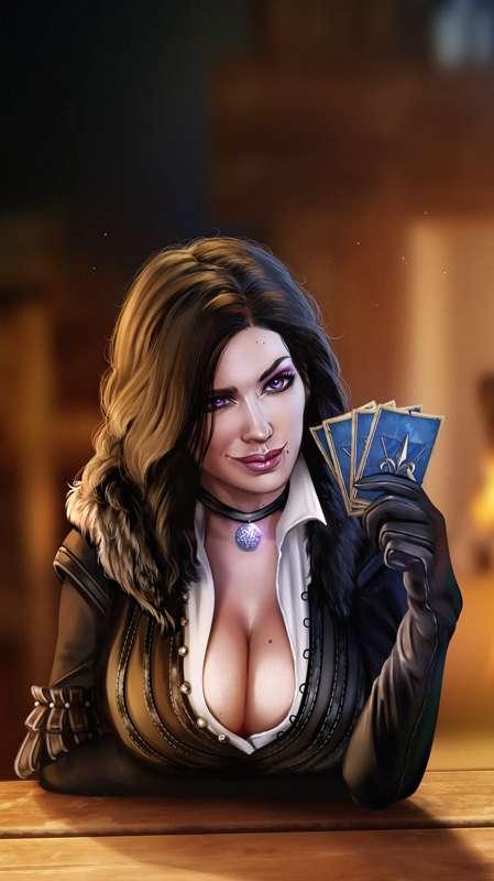 Yen & Triss (mobile phone wallpapers)