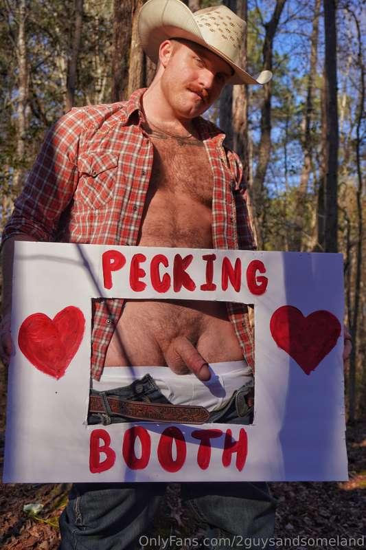 Forget a kissing booth, a Pecker Booth sounds more fun. Happ..