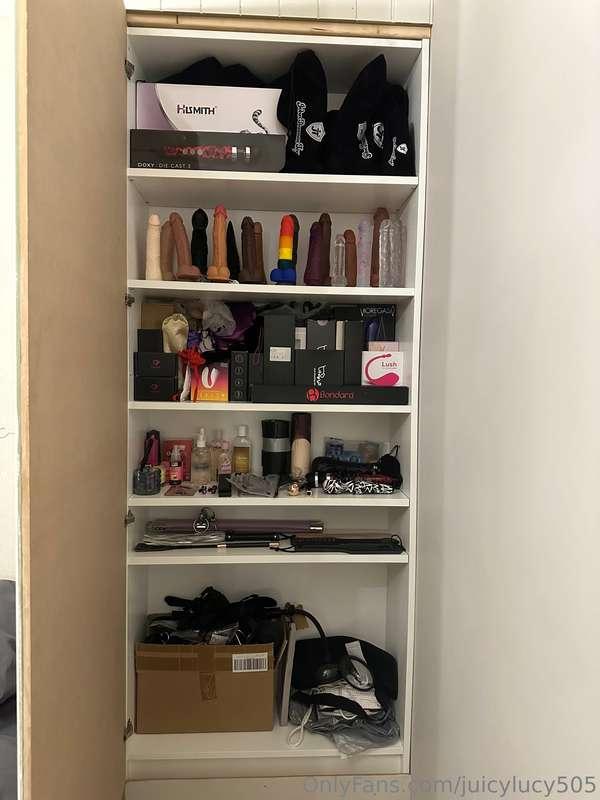 Finally put my toys away!!! I don’t have enough shelves!! :/..