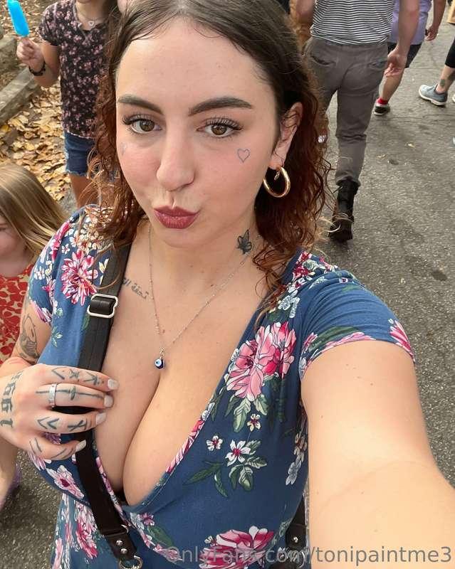 In a dress 🥰