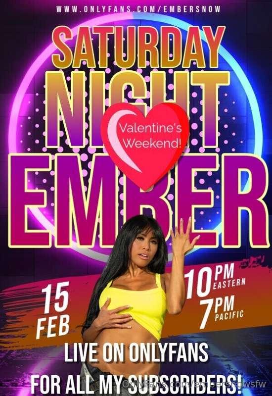LIVE SHOW THIS SATURDAY on my VIP Onlyfans @embersnow !! And..