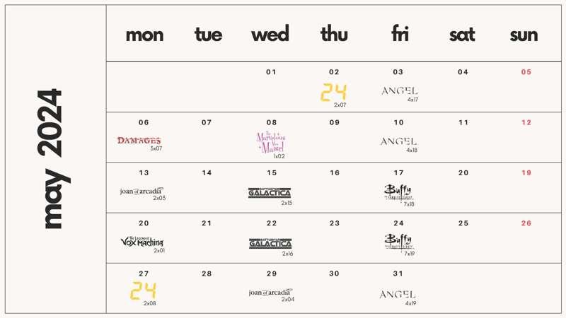 may schedule :-)