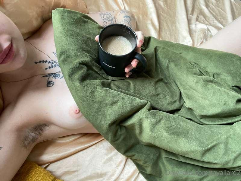 good morning! I slept in and now i’m having some coffee. how..