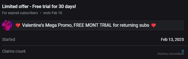 Mega promo for returning subs on my paid OF! :3 