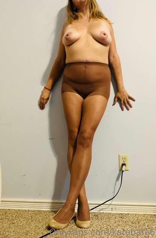 Playing with pantyhose