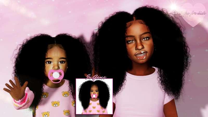 Natural Curly fro for kids