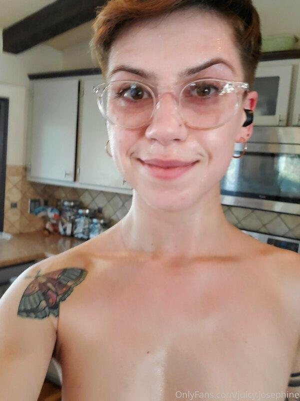 Sweaty topless workout