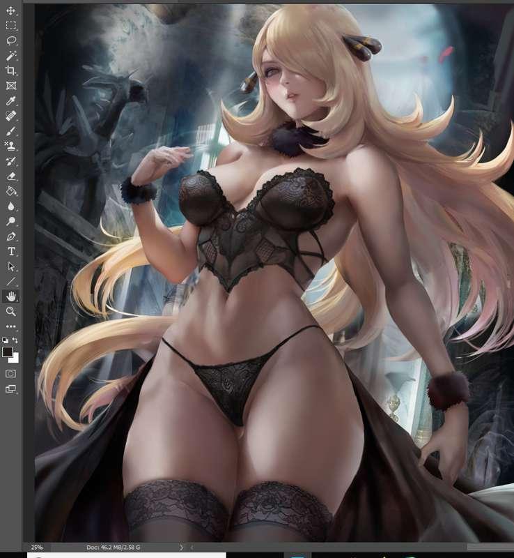 WIP Cynthia painting